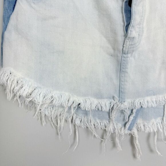ONE X ONE TEASPOON | Free People 4040 Two Tone Blue Denim Skirt Women’s Size 29 - Picture 7 of 14